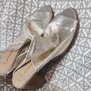 Vero Cuoio Shimmering Gold Mules
